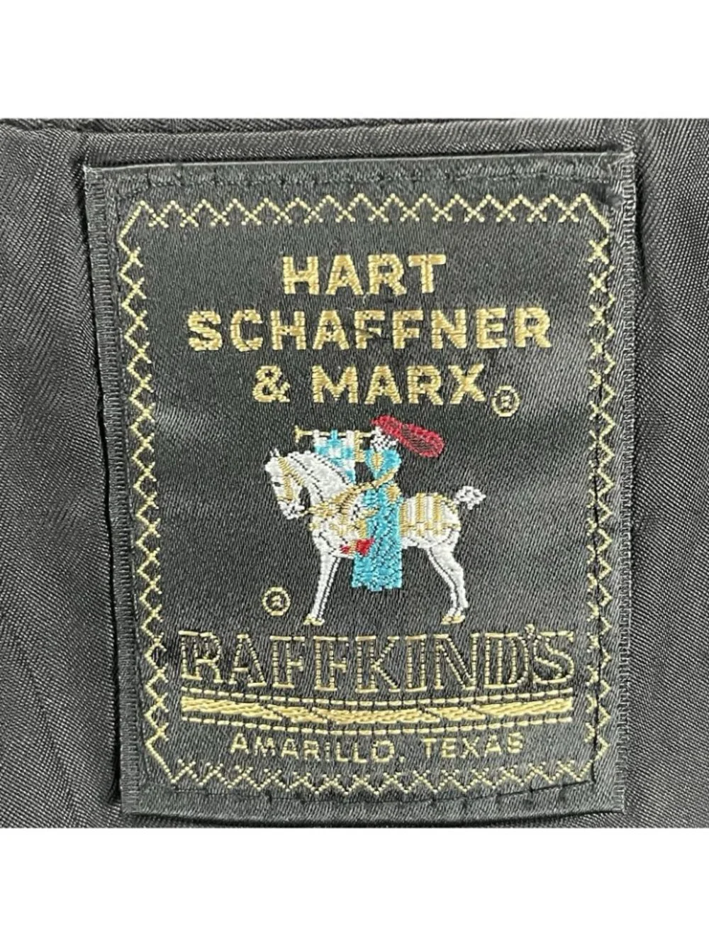 Hart Schaffner Marx Dark Grey Wool 100’s 2 Button Blazer Sport Coat USA Size 42L